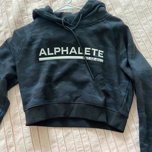 Black camo alphalete crop hoodie